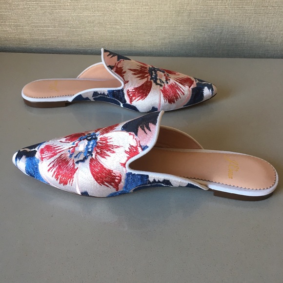 J. Crew Pointed-toe slides in brocade - Picture 4 of 7